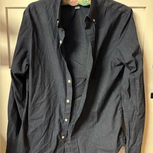 Old Navy Dark Navy Button-Down Long Sleeve Shirt